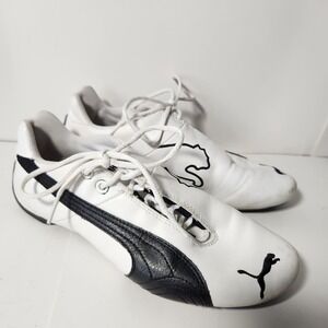 Y2k Puma Future Cat Womens Sneakers White Black Leather Low Top Driving Shoes
